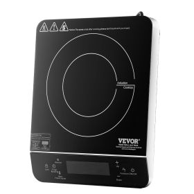 VEVOR Portable Induction Cooktop, 1800W Electric Induction Burner with 9 Temperature Settings, Countertop Induction Hot Plate with 4H Timer