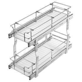 VEVOR 8.5"Wx21"Dx15"H Pull Out Cabinet Organizer, Heavy Duty Slide Out Pantry Shelves, Steel Roll Out Drawers
