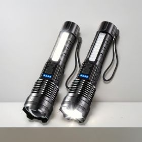 Two Pieces Of A76 Flashlights Can Handle All Situations Of Outdoor Exploration And Emergency Lighting. They Are A Must-have For Every Family (Option: Black)